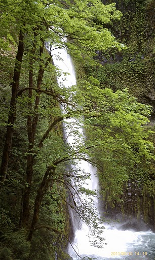 View of a Waterfall at Eagle Creek, OR